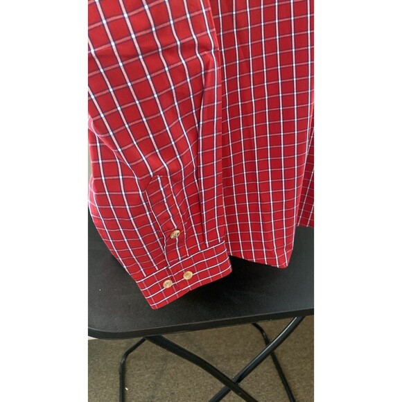 Roper Western Shirt Men’s L Red  Blue Plaid Lightweight Button Down Rodeo NWTS - Picture 8 of 12